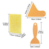 Whaline 7 Pieces Mosaic Tools, Mosaic Tweezers Tile Beginner Setwith 2 Scrapers, 2 Tweezers, 1 Double-EndedHook, 1 Spatula, 1 Sponge Whaline