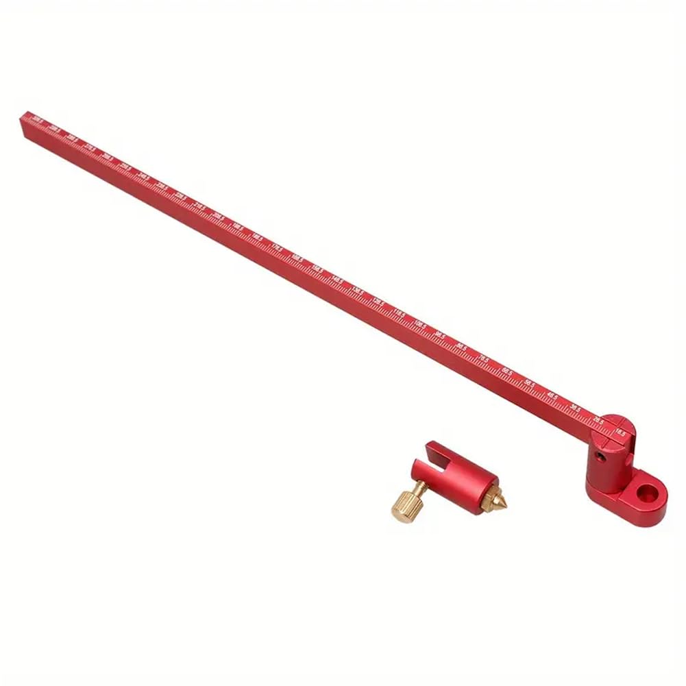 JCFANTS Woodworking Compass Scriber Adjustable Scribing Circle Ruler Woodworking Scribing Gauge Woodworking Circle Drawing Tool (300mm) JCFANTS