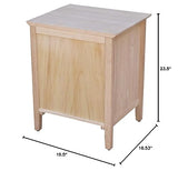 IC International Concepts Solid Wood Unfinished Nightstand IC International Concepts