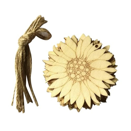 TOPPERFUN 10pcs Log Slices Wood Ornaments Wood Cutouts to Paint Wood DIY Crafts Wood Cutout Shapes Unfinished Wood Slice Wood Cutouts for Crafts TOPPERFUN