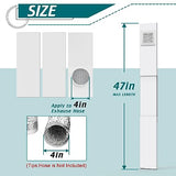 Daisypower Dryer Vent Window Kit,4" Adjustable Window Vent Kit with Outdoor Dryer Vent Cover Daisypower
