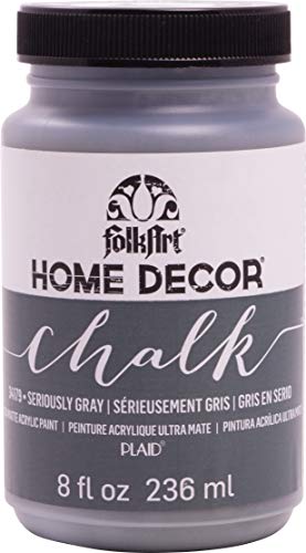 FolkArt Home Decor Chalk Furniture & Craft Acrylic Paint in Assorted Colors, 8 ounce, Seriously Gray