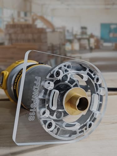 3/8" Thick Router Baseplate Upgrade with Bushing Compatibility for Dewalt DWP611 / DCW600 / PC450 Fastfish