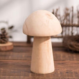 Zerodeko Wooden Mushroom Blank, Mini Wooden Mushrooms to Paint, Unfinished Wood Figurines for Craft Ornament Zerodeko