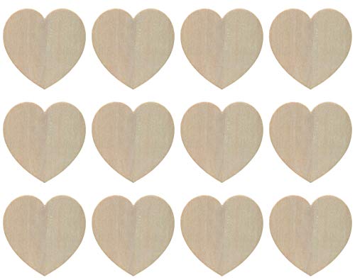 Creative Hobbies® Unfinished Wood Heart Cutout Shapes, Ready to Paint or Decorate, 3.5 Inch Wide | 12 Pack Creative Hobbies