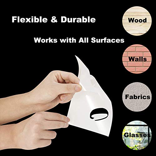 Letter Stencils for Painting on Wood - 42 Pack Large Alphabet Stencil Templates with Numbers and Signs, Reusable Letters and Numbers Stencils in 2 REOLAN