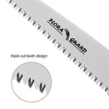 FLORA GUARD Folding Hand Saw, Camping/Pruning Saw with Rugged 7.7 Inch Blades Professional Folding Saw Razor Tooth Sharp Blade Solid Grip(Red) FLORA GUARD