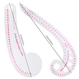 NEWMAY 6 Stlye Sew French Curve Ruler Metric Shaped Plastic Sewing Tools Measure Ruler for Sewing Pattern Making Design DIY Dress Clothing, Bendable NEWMAY