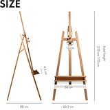ARTIFY Large A-Frame Adjustable Painters Easel, Solid Beechwood Easel, Studio Easel with Brush Holder for Adults ARTIFY art supplies