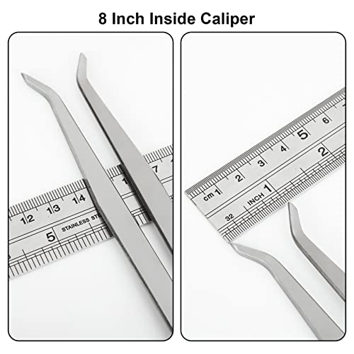 Acrux7 3pcs 8 Inch Long Spring Caliper Set, Carbon Steel Outside Divider Caliper Compass, Calipers Measuring Tool for Wood Turning Lathe Projects Acrux7
