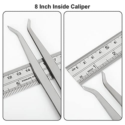 Acrux7 3pcs 8 Inch Long Spring Caliper Set, Carbon Steel Outside Divider Caliper Compass, Calipers Measuring Tool for Wood Turning Lathe Projects - WoodArtSupply