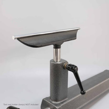 Hurricane Turning Tools, 12" Tool Rest with Hardened Steel Rod For Wood Lathe, 4" Post Length - WoodArtSupply