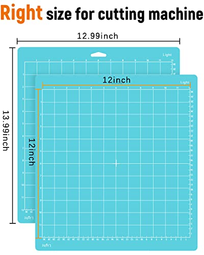 Colemoly 12x12 Cutting Mat 4 Pack Light for Cricut Maker 3/Maker/Explore 3/Air 2/Air/One 1 Pack Cut Cards Scraper Blue Grip Sticky Cricket Colemoly