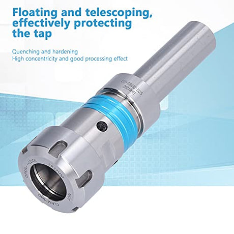 Floating Tap Tool Holders, ER32 Telescoping Collet Chuck Taper M2-M30 for CNC for Milling Lathe for Turning(GS-TER32-D25) FastUU