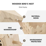 VILLCASE Bird House Unpainted Wooden Birdhouses Natural Unfinished Wood Birdhouse to Paint Mini Bird Feeder Houses to Decorate for DIY Crafts, Indoor VILLCASE