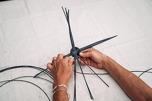 Appalachian Basketry Basket Making Kit Woven with Navy Blue and Natural Colored Reed WoodArtSupply