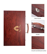 Art Supplies, Deluxe Wooden Art Set Crafts Drawing Painting Kit with 12 Watercolor Paints, 12 Brushes, 2 Sketch Pads, 2 Canvas Boards, Palette, VigorFun