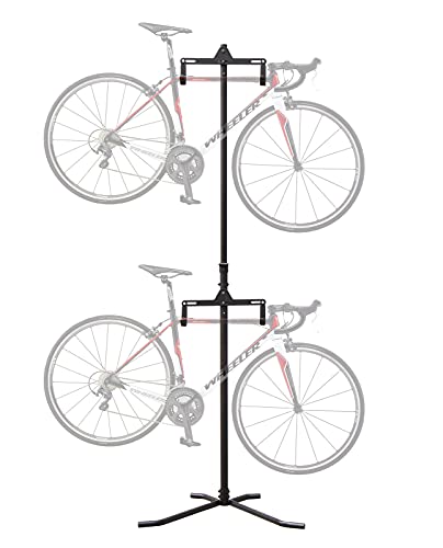 CyclingDeal 2 Bike Bicycle Vertical Hanger Parking Rack Gravity Floor Storage Stand for Garages or Apartments CyclingDeal