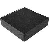 VEVOR 12 PCS 1/2 inch Thick Gym Floor Mats, 24" x 24" EVA Foam & Rubber Gym Flooring Workout Floor Mats with 48 sq.ft Coverage, Waterproof Exercise VEVOR