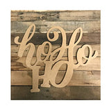 Ho Ho Ho Word Wood Craft,Unfinished Wooden Cutout Art,DIY Wood Sign, Inspirational Farmhouse Wall Plaque,Rustic Home Decor for Indoor Holiday Home Arupkeer