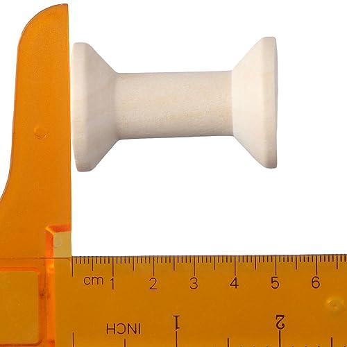 Uniquer 20Pcs Wooden Empty Thread Spools,Splinter- Free Unfinished Wood Spools Natural Wire Weaving Bobbins for Embroidery and Sewing Machines Uniquer
