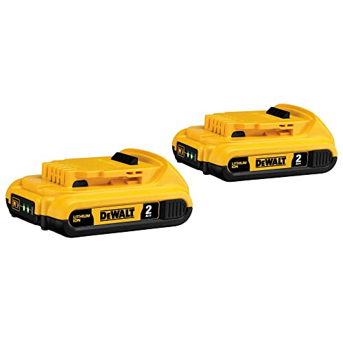 DEWALT 20V MAX Battery, Compact 2.0Ah Double Pack (DCB203-2) - WoodArtSupply