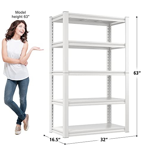 Raybee Garage Shelving Heavy Duty, 2000LBS Storage Shelves Heavy Duty, Pantry Shelves for Kitchen Closet Storage, Kitchen Shelves with 5 Tier Metal - WoodArtSupply