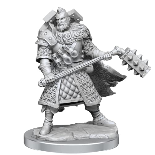 D&D Frameworks: Human Fighter Male - Unpainted and Unassembled - WoodArtSupply