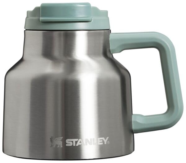 Stanley The Tough-To-Tip Admiral's Mug Hammertone - Non-Spill Coffee Mug, Durable Design for Busy Mornings and Office Hours - 20 Oz - Stainless Steel - WoodArtSupply