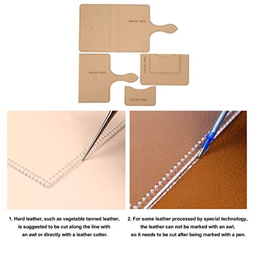 Acrylic Templates, Practical Leather Craft Tool, Leather Pattern Templates, Acrylic Bag Template Set Passport Bag Pattern Making Stencil Laser - WoodArtSupply