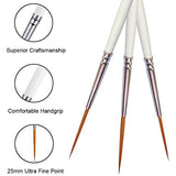 Afantti 15 Pcs Paintbrushes, Detail Fine Paint Brushes Micro Mini Tiny Artist Paintbrush Set | Ultra Fine Point Tip | for Miniature Acrylic Script Afantti
