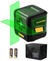 ALEAPOW Self-Leveling Laser Level, 100ft Green Cross Line Laser, Compact and Lightweight, Horizontal&Vertical Line for DIY Application, Rotatable ALEAPOW
