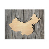 China Map Wood Craft Unfinished Wooden Cutout Art DIY Wood Sign Inspirational Wall Plaque Farmhouse Wood Wall Hanging Decor for Grandpa Papa Dad Arupkeer