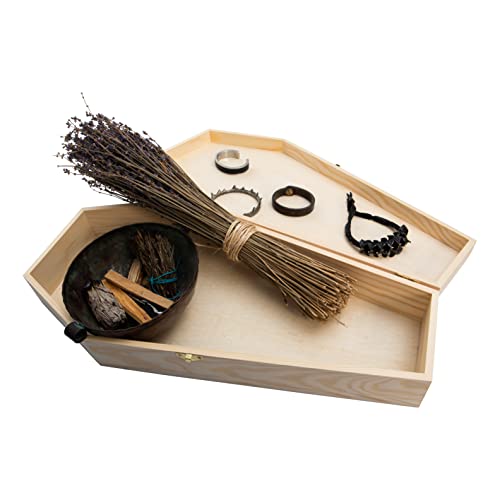 Creative Hobbies Large 18 Inch Halloween Coffin Box - Fillable Hinged Box for Halloween Décor, Party Favor, Goth, Doll Coffin, Coffin Ring Box, Pet Creative Hobbies