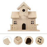 Balacoo Wooden Bird House Bird Nest Unfinished Unpainted Wood Birdhouse Hanging Sleeping Nest Indoor Outdoor Bird House Garden Bird Bed for Squirrel balacoo