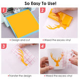 HTVRONT Permanent Vinyl for Cricut Machine-100 Pack 12"x12" Adhesive Vinyl Sheets Set, 90 Sheets Permanent Vinyl Bundle & 10 Transfer Tape for Vinyl HTVRONT