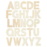36 Pieces Unfinished Wooden Alphabet Letters for Crafts, 2 Extra Sets of Vowels AEIOU (6 Inches) Bright Creations
