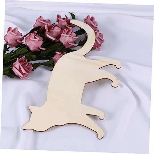 TEHAUX Unfinished Wood Cutouts Unfinished Wood Ornaments Wood Chips for Crafts Sawdust Wooden Bamboo TEHAUX