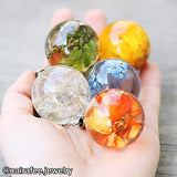 RESINWORLD 10Pcs 1.7'' 1.3'' Resin Knob Molds, Small Clear Silicone Sphere Molds, Orbs/Ball Silicone Molds for Epoxy Resin Casting, for Resin Pull ResinWorld