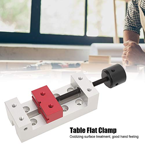 Fafeicy 50mm Mini Aluminum Flat Clamp Table Bench Vise Drill Press Vice Fixing Tool, Bench Vice Fafeicy