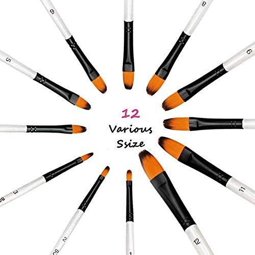 GETHPEN Filbert Paint Brushes Set Watercolor Paint 48 Colors GETHPEN