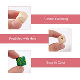 Craftdady 400pcs Natural Unfinished Cube Wood Beads Large Hole Blank Unpainted Square Wooden Loose Beads 10-16mm for Necklace Bracelet DIY Jewelry Craftdady