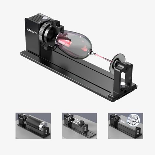 Officical Creality Rotary Roller Pro, Laser Engraver Accessories 3-in-1 Kit for Creality Falcon and 95% of Other Engraving Machines, Jaw Chuck for SainSmart