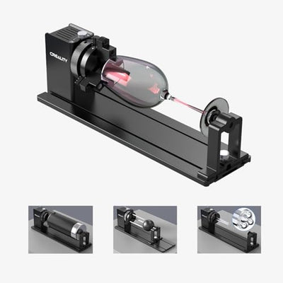 Officical Creality Rotary Roller Pro, Laser Engraver Accessories 3-in-1 Kit for Creality Falcon and 95% of Other Engraving Machines, Jaw Chuck for