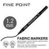 ZEYAR Permanent Markers Fabric Art Pens, Great on Bags, Shoes, T-shirts & Other Fabric Paint Materials - Child Safe & Non-Toxic For Washable Art and ZEYAR