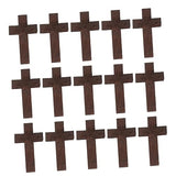 TEHAUX 100pcs Charm Holder for Necklace Locket for Men Necklace Pendant Religion Necklace Unfinished Wood Cross Crosses for Men Church Bible Supplies TEHAUX