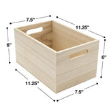 Sorbus Unfinished Wood Crates - Organizer Bins, Wooden Box for Pantry Organizer Storage, Closet, Arts & Crafts, Cabinet Organizers, Containers for Sorbus