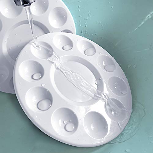 Hulameda 4ps-Paint Tray Palettes, Paint Pallet, Paint Holder, Painting Palette, Plastic Palette, Paint Tray Pallets for Kids to Painting or Have a Hulameda