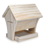 Navaris DIY Bird House Kit - 6.7" x 5.1" x 6.9" Build Your Own Wood Birdhouse Outdoor Garden Bird Table Feeder Box for Wild Birds, Sparrows and More Navaris