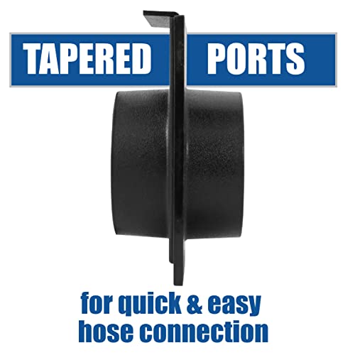 6 Pack of Fulton 4 inch Blast Gates with Double Sided Port – for Use With Dust Collection Machinery - Vacuums with 4 inch Hose Fulton Woodworking Tools